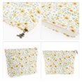 thumbnail image 3 of 1 Pc Bolsa Cosmética de Flores Duradera para Mujeres para Actividades al Aire Libre Amarillo Blanco Algodón Amarillo, Blanco-L, 3 of 3