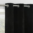 thumbnail image 3 of Sun Zero Isidora Velvet Magnetic Closure 100% Blackout Grommet Curtain Panel, 40"W x 96"L, Black, 3 of 10