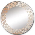 thumbnail image 2 of Designart "Marbled Melody in Cream I" Abstract Round Wall Mirror - Modern Oval Printed Decorative Oversized Mirror - Multiple Color Options, 2 of 4