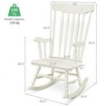 thumbnail image 3 of Canddidliike Rocking Chair with Solid Wooden Fram, Porch, Backyard, Indoor and Garden, White, 3 of 8