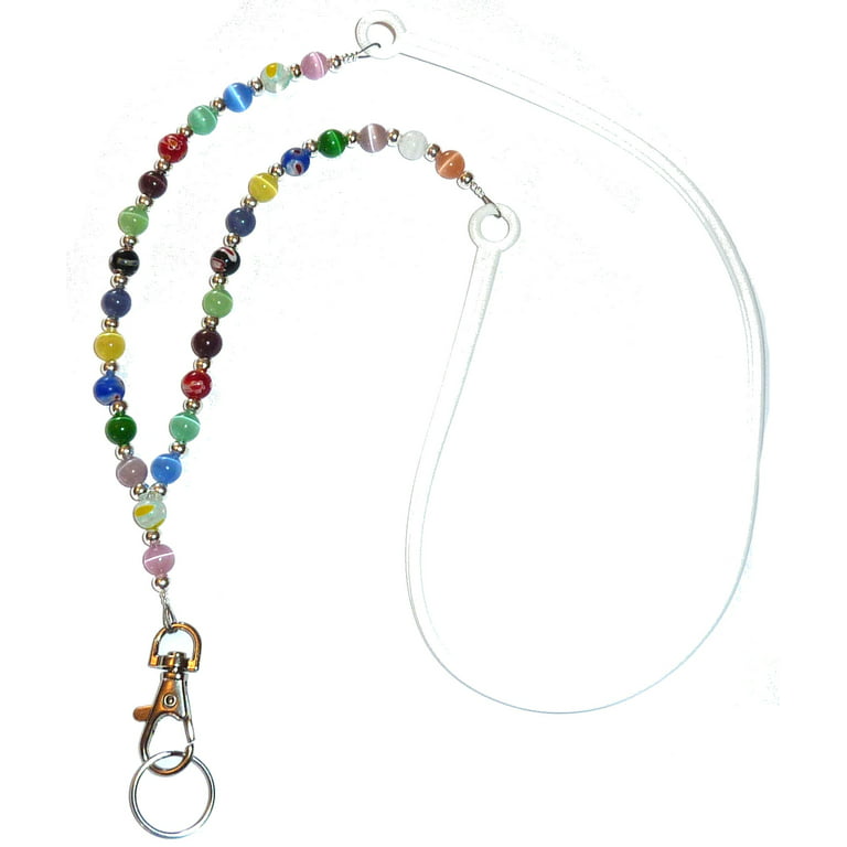 Beaded Fashion Women's Universal Lanyard 34, Strong, Light Weight Silicone  Strap, Can Hold Cell Phones, Water Proof Pouch or Multiple Keys and ID's 