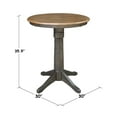 thumbnail image 3 of 30" Round Top Solid Wood Pedestal Table in Hickory/Washed Coal - Counter Height, 3 of 9