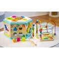 Pidoko Kids Wooden Activity STF9 Cube with 2 Tops Center Birthday