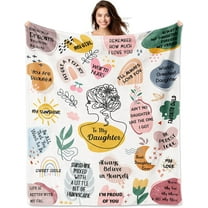 Daughter Gifts, Gifts for Daughter Blanket 60"X50" Daughter Blanket from Mom/Dad, Best Daughter Gifts Daughter Birthday Gift Daughter Gift for Mothers Day Graduation Christmas Valentine's Day