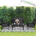 thumbnail image 4 of Gymax Set Of 8 Outdoor Patio Rattan Furniture Set Cushioned Sofa Coffee Table Garden Deck, 4 of 10