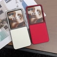 thumbnail image 3 of Decase Shockproof PU Leather Phone Case Compatible with Motorola Razr+ 2024, Textured Lychee Grain Hard PC Back Cover, Slim Fit Anti-Scratch Protective Shell for Women & Men,Red, 3 of 4