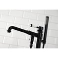 thumbnail image 3 of Kingston Brass KS7030DPL Paris Freestanding Tub Faucet with Hand Shower, Matte Black, 3 of 6