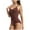 Coffee, variant on Women's Open Crotch Bodysuit Full Body Shaper Tummy Control Butt Lifting Sleeveless Invisible Under Clothing Beige