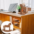 thumbnail image 6 of Chidian 2pcs Handmade Wooden Rocking Horse Toy Mini Desktop Rocking Horse Ornament, 6 of 7