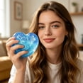thumbnail image 5 of TOYOUME Heart-Shaped Squeeze Sensory Toys, Soft Slow Rising Glitter Squishy, Blue, 5 of 8
