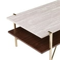 thumbnail image 5 of 47" Brass Manufactured Wood And Metal Rectangular Coffee Table, 5 of 5