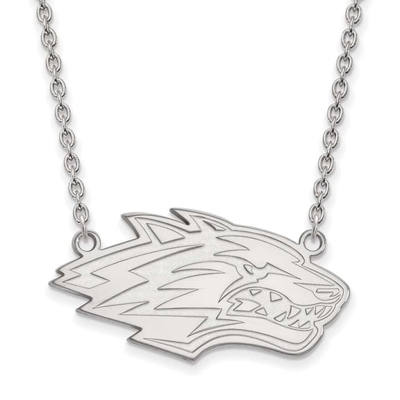 14k White Gold U of New Mexico Large Pendant Necklace