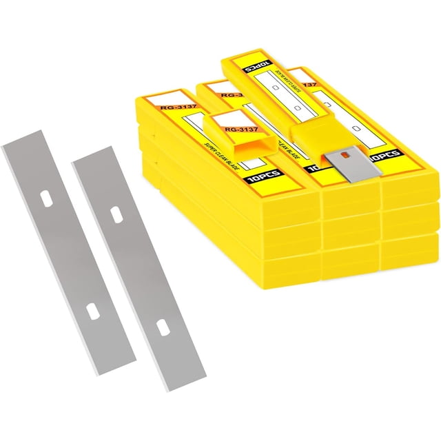 HAHADAXA Scraper Blade 4 inch 100pcs Replacement Razor Blades for Cleaning Glass Wall Windows Stove