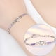 thumbnail image 1 of Amethyst Plated 925 Bracelet Love Heart-shaped Diamond Hand Jewelry Female Heart To Heart Jewelry, 1 of 8