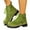 Fluorescent Green, variant on Willtoo Women's Fashion Ankle Boots Low Heels Chunky Lace-up Combat Boot Platform Lug Sole Non Slip Short Boots for Women Casual Round Toe Side Zipper Fall Winter Hiking Walking Booties Khaki