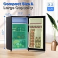 thumbnail image 2 of Bingirl Mini-Frigo de 3,2 Pi3 avec Congélateur, 91 L, Porte Simple Écoénergétique - Noir, 2 of 6
