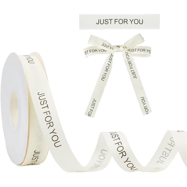 HAOAN 20Yards Blue Sky White Clouds Ribbon 1 Inch Wide Sky Clouds Polyester Ribbon 0.3mm Thick White and Blue Decorative Ribbon