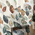 thumbnail image 5 of Teal Brown Botanical Sheer Curtains 84 Inches Long 2 Panels Set, Window Sheer Curtains for Living Room/Bedroom, Pastoral Fall Leaf Light Filtering Rod Pocket Curtain 52'' x 84'' x 2, 5 of 7