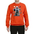 thumbnail image 2 of Wild Bobby, Collage of Popular Wild Life Animals | Mens Animal Lover Crewneck Graphic Sweatshirt, Orange, Small, 2 of 3