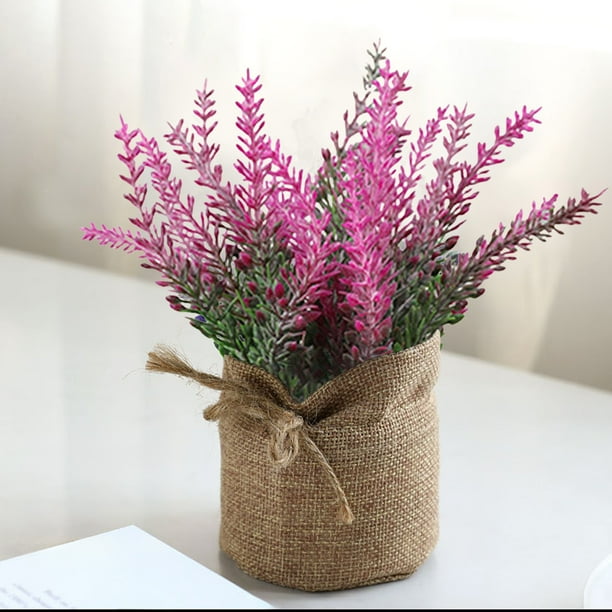 Artificial Plant In Pots Mini Potted Flowers Plant In Cloth For Home Decor Party Wedding Garden Table Office Patio Decoration