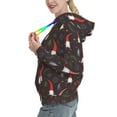 thumbnail image 2 of Uemuo Cute Christmas Gnomes Pattern Women's Hoodie with Eye-catching Drawstrings- Casual Pullover Hoodie with Kangaroo Pocket, Stylish Hooded Sweatshirt-XX-Large, 2 of 7
