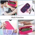 thumbnail image 7 of TEQUAN Large Capacity Pencil Case, Galaxy Outer Space Night Sky Pattern Pencil Pouch 2 Compartments Pencil Bag (Pink), 7 of 7
