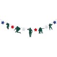 thumbnail image 4 of Pancartas de decoración de soldados patrióticos, decoraciones de fiesta del día conmemorativo del 4 de julio, suministros de decoración de fiesta de camuflaje militar del ejército (negro y EE. UU., 2 juegos) Zhivalor HMHZ965-2, 4 of 7