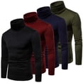 thumbnail image 6 of Douhoow Men Winter Warm Turtleneck Pullover Long Sleeve Slim Fit Jumper Tops, 6 of 7