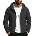 thumbnail image 3 of KyCheLot Zip up Jackets for Men Texture Pockets Hooded Casual Athletic Outdoor Lightweight Outwear, 3 of 7
