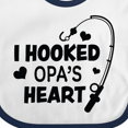 thumbnail image 4 of Inktastic I Hooked Opa's Heart with Fishing Rod Boys or Girls Baby Bib, 4 of 4