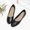 thumbnail image 6 of CucumberDay Comfortable Faux Leather Insole Low Heels Dress Shoes For Ladies,Stylish Comfortable Ballet Flat, Elegant Work Penny shoes ,Cute Round Toe Dress shoes for Ladie （Black,US6.5）, 6 of 8