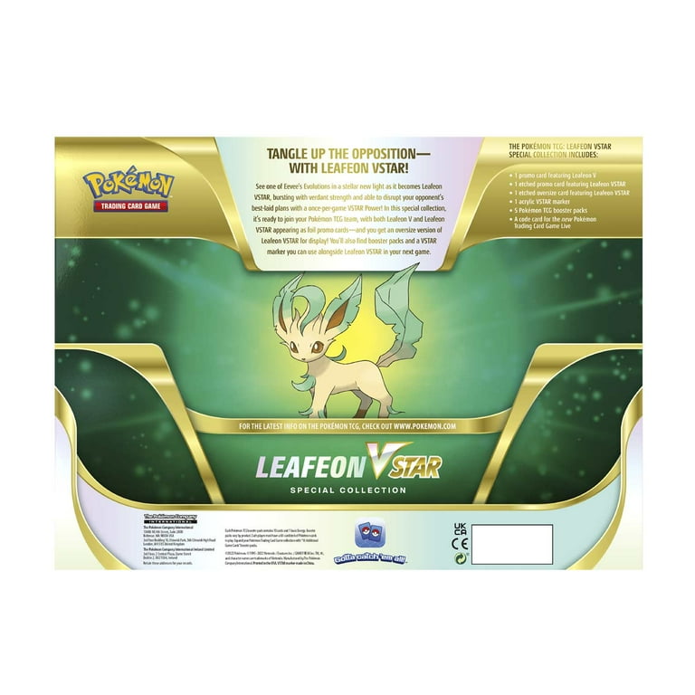 pokemon cards leafeon vstar special collection box Pokémon Leafeon VSTAR Special Collection Box with Trading Cards