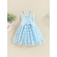 thumbnail image 3 of Bagilaanoe Toddler Baby Girl Summer Dress Butterfly Sleeveless A-line Princess Dresses 6M 12M 18M 24M 3T 4T Kids Casual Tulle Swing Sundress, 3 of 7