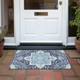 thumbnail image 6 of Addison Rugs Chantille Indoor/Outdoor Traditional Vintage Navy Washable Rectangle Rug, 1'8" x 2'6", 6 of 6