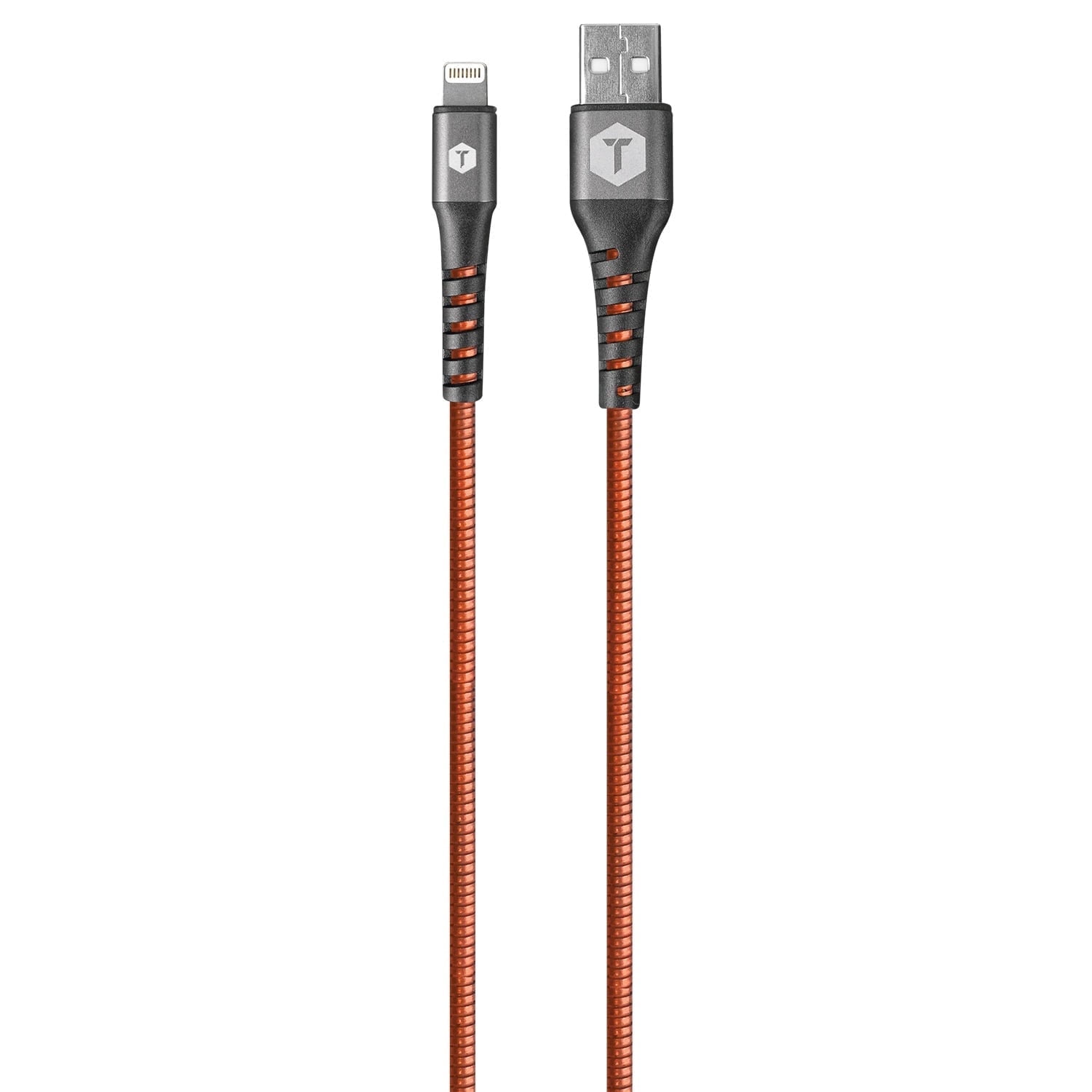 ToughTested 2FT USB-A to Lightning Armor Flex Braided Charging Cable, MFi Certified iPhone Fast Charge & Sync Cord, Short Heavy-Duty Travel Cable for iPhone, iPad & iPod