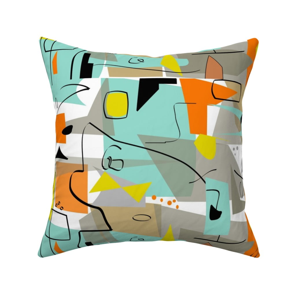 Midcentury Modern Art Mid Throw Pillow Cover w Optional Insert by Roostery Midcentury Modern Art Mid Throw Pillow Cover w Optional Insert by Roostery