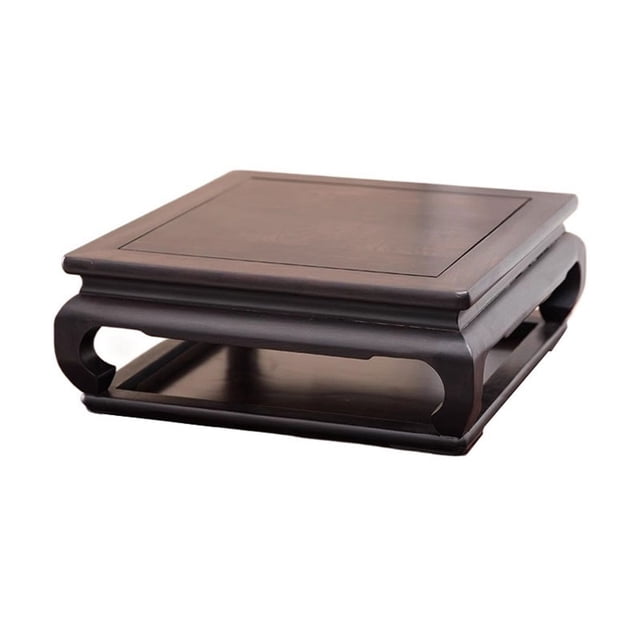 Square Purple Sandalwood Bonsai Base, Display Pedestal for Flowerpot Teapot