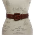 thumbnail image 2 of OnlineBelts Women Faux Embossed Alligator Full Grain Leather Square Belt, 2 of 5