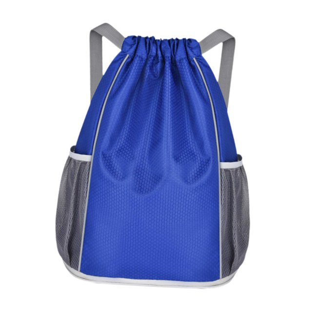 Tachiuwa Basketball Backpack Large Capacity Drawstring Bag for Beach Outdoor Football Blue