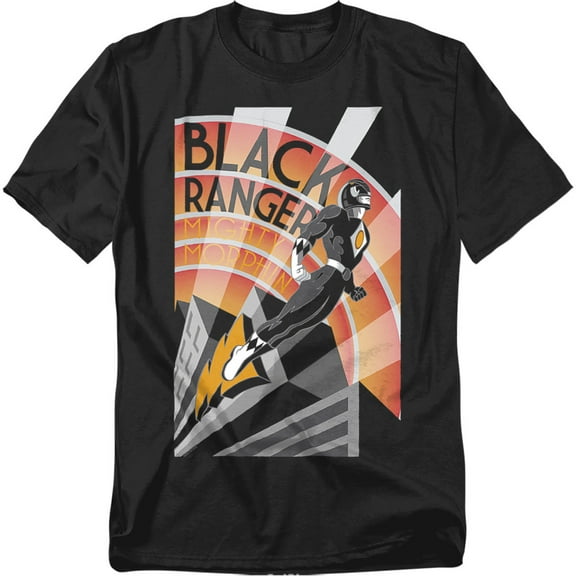 Power Rangers T-Shirt Black Ranger Deco Unisex Graphic Tee For Men & Women