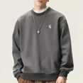 thumbnail image 4 of Sudadera con cuello redondo para hombre, ropa masculina, sudadera con cuello redondo, sin capucha, estampado negro, talla S, una pieza, overfit, color pastel, barata, 4 of 5