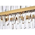 thumbnail image 5 of Maklaine 30" Rectangle Iron Crystal Chandelier Light in Gold, 5 of 8