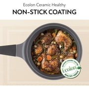 Neoflam Eela 1.9qt Nonstick Saucepan, Ivory Cast Iron with Glass Lid