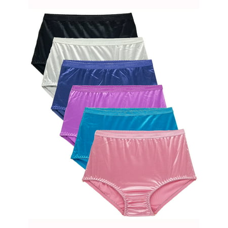 Barbra Lingerie - Satin Panties S to Plus Size Womens Underwear Full ...