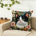 thumbnail image 2 of Virelaxpo Festive Animal Print Pillow Cover for Christmas and Home Decoration, 45x45cm Flock Material with Invisible Zipper, Ideal for Sofa Living Room Indoor Outdoor Use, 2 of 6