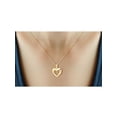 thumbnail image 3 of Tanzanite Accent 14kt Gold Over Silver Heart Pendant, 3 of 4