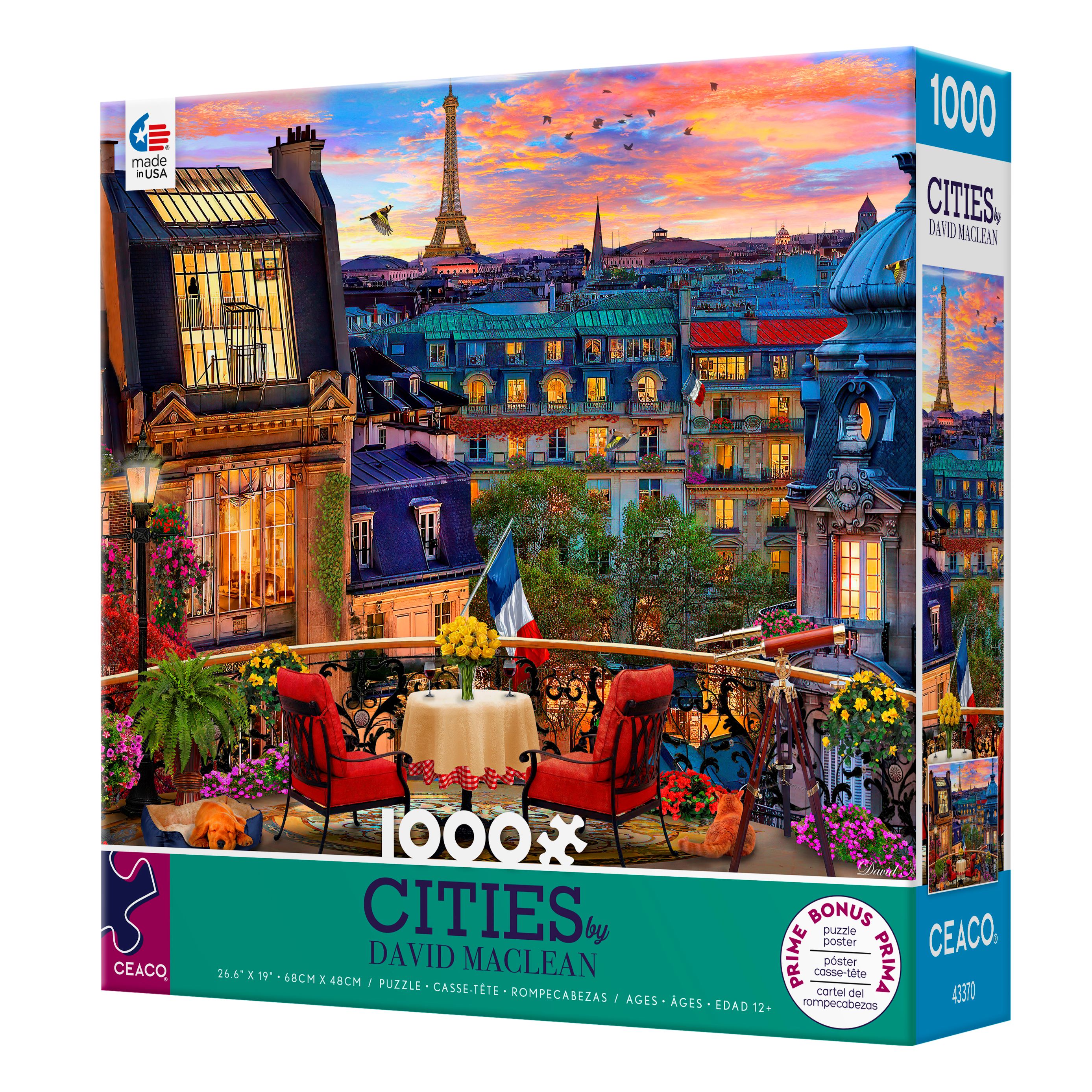 Ceaco Paris Rooftop 1000 Piece Interlocking Jigsaw Puzzle