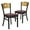 Natural Wood Back/Burgundy Vinyl Seat/Black Metal Frame, variant on Flash Furniture 2 Pk. HERCULES Series Black Circle Back Metal Restaurant Chair - Natural Wood Back & Seat