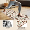 thumbnail image 4 of 70x26 Inch Yoga Towel, Sweat Absorbent Non-Slip Mat for Hot Yoga, Pilates & Fitness,Dachshund Sunglasses Floral Beige Pattern, 4 of 5