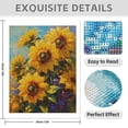 thumbnail image 3 of Diamond Art Kit for Adults, Sunflowers Colorful Oil Painting Art Diamond Painting for Adults Beginners, 5D DIY Diamond Art Painting Kits, Colorful Diamond Painting Craft for Home Decor 12x16, 3 of 7